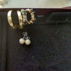 Lot of 14kt over 925 Earrings